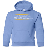 Sweatshirts Carolina Blue / YS Deploying Hotfixes For Food And Shelter Youth Hoodie