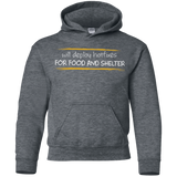Sweatshirts Dark Heather / YS Deploying Hotfixes For Food And Shelter Youth Hoodie