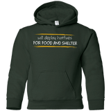 Sweatshirts Forest Green / YS Deploying Hotfixes For Food And Shelter Youth Hoodie