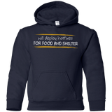 Sweatshirts Navy / YS Deploying Hotfixes For Food And Shelter Youth Hoodie