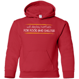 Sweatshirts Red / YS Deploying Hotfixes For Food And Shelter Youth Hoodie