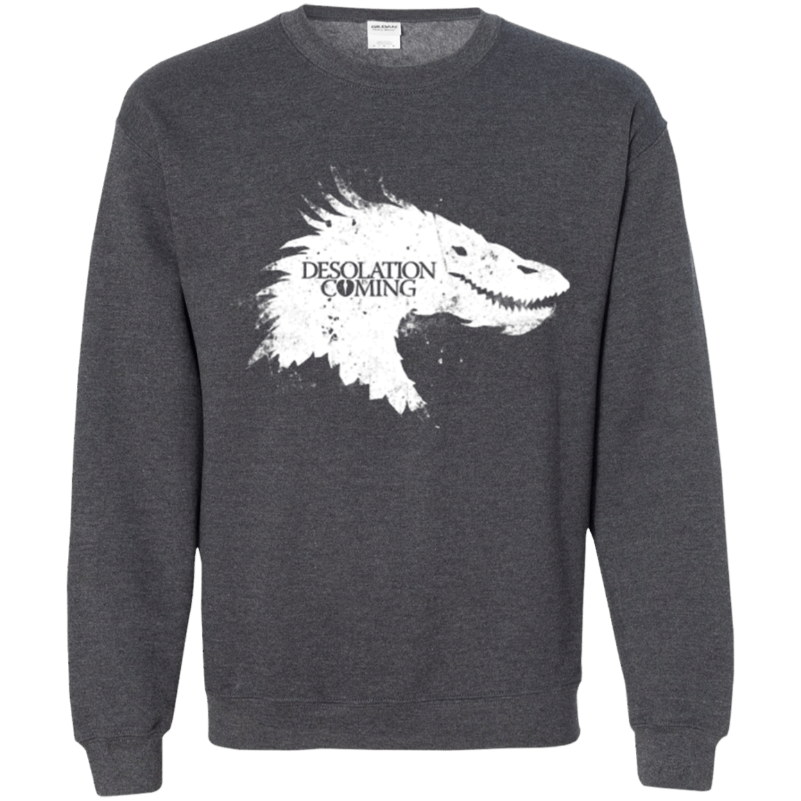 Sweatshirts Dark Heather / Small Desolation is Coming white Crewneck Sweatshirt