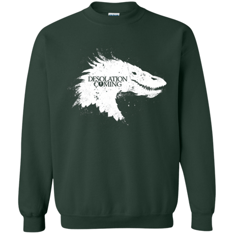 Sweatshirts Forest Green / Small Desolation is Coming white Crewneck Sweatshirt