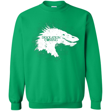 Sweatshirts Irish Green / Small Desolation is Coming white Crewneck Sweatshirt
