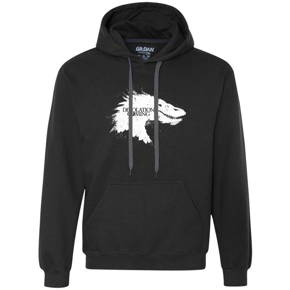 Sweatshirts Black / Small Desolation is Coming white Premium Fleece Hoodie