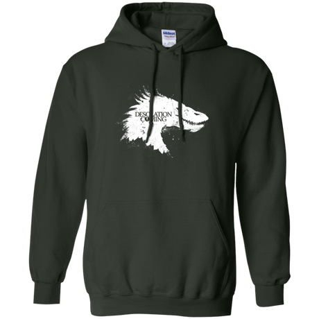 Sweatshirts Forest Green / Small Desolation is Coming white Pullover Hoodie