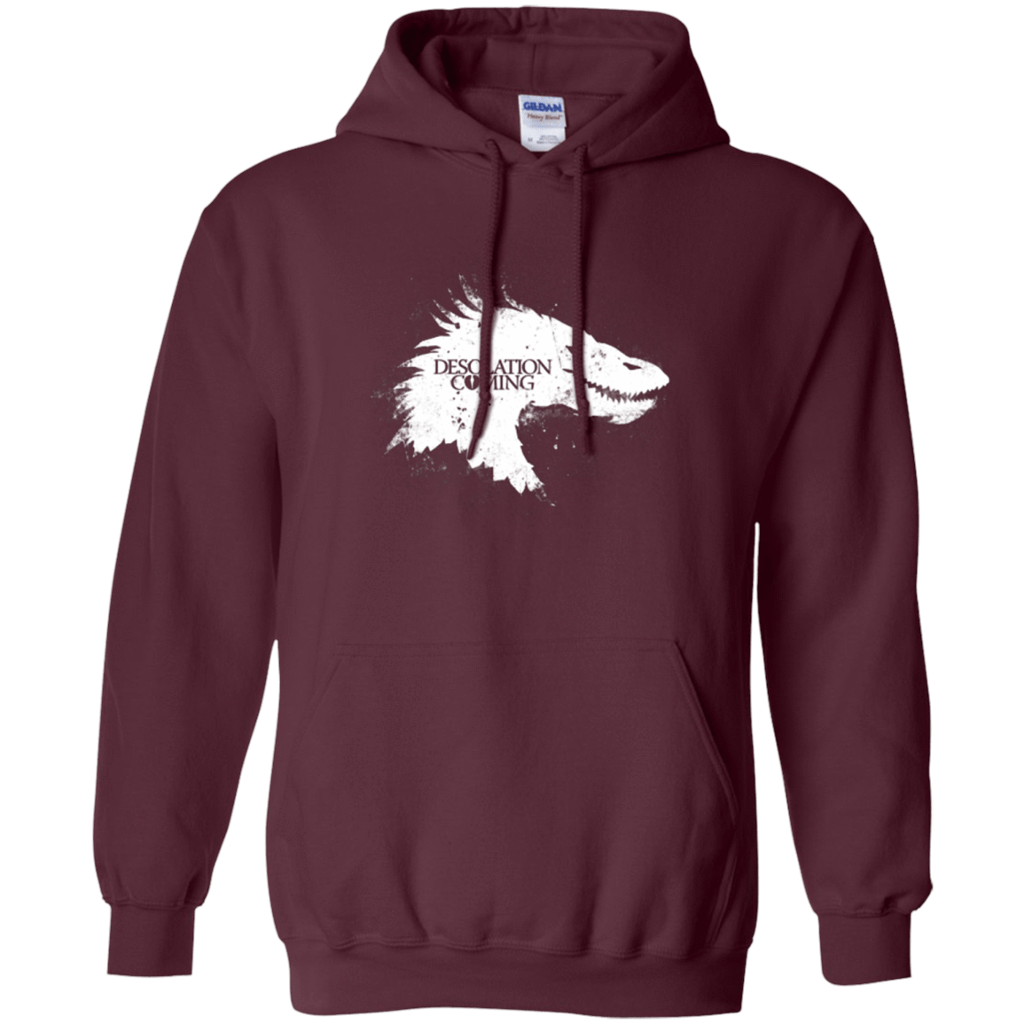 Sweatshirts Maroon / Small Desolation is Coming white Pullover Hoodie