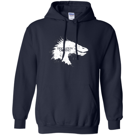 Sweatshirts Navy / Small Desolation is Coming white Pullover Hoodie