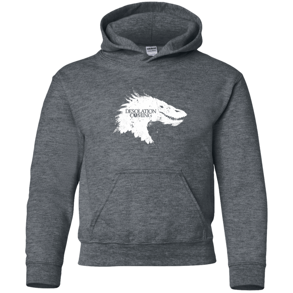 Sweatshirts Dark Heather / YS Desolation is Coming white Youth Hoodie