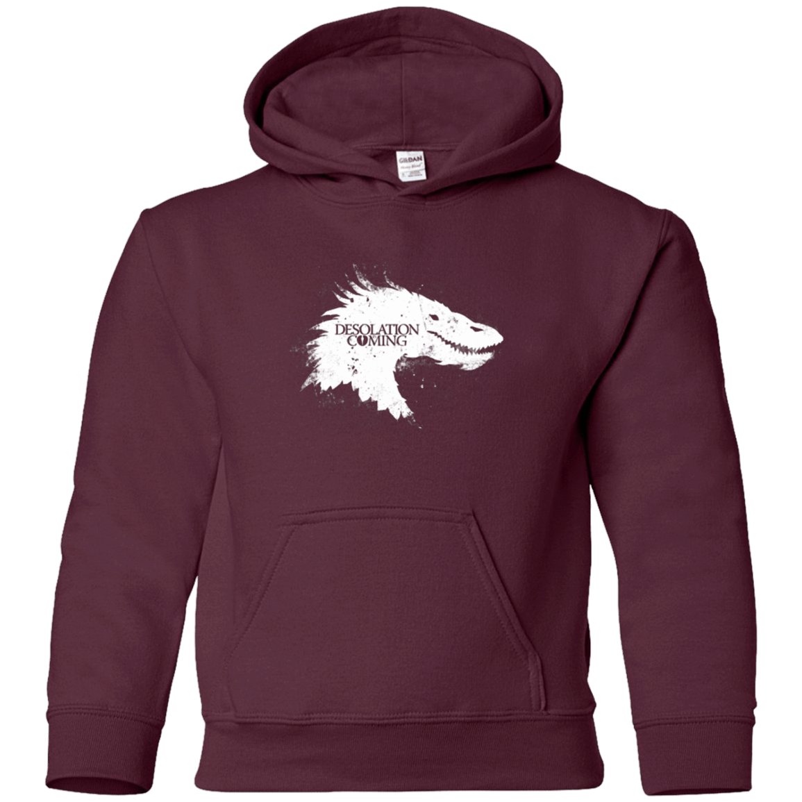 Sweatshirts Maroon / YS Desolation is Coming white Youth Hoodie