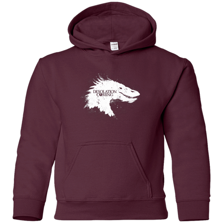 Sweatshirts Maroon / YS Desolation is Coming white Youth Hoodie