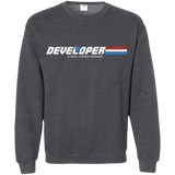 Sweatshirts Dark Heather / Small Developer - A Real Coffee Drinker Crewneck Sweatshirt