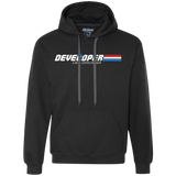 Sweatshirts Black / Small Developer - A Real Coffee Drinker Premium Fleece Hoodie