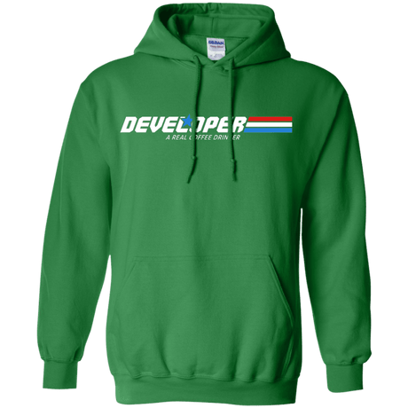 Sweatshirts Irish Green / Small Developer - A Real Coffee Drinker Pullover Hoodie