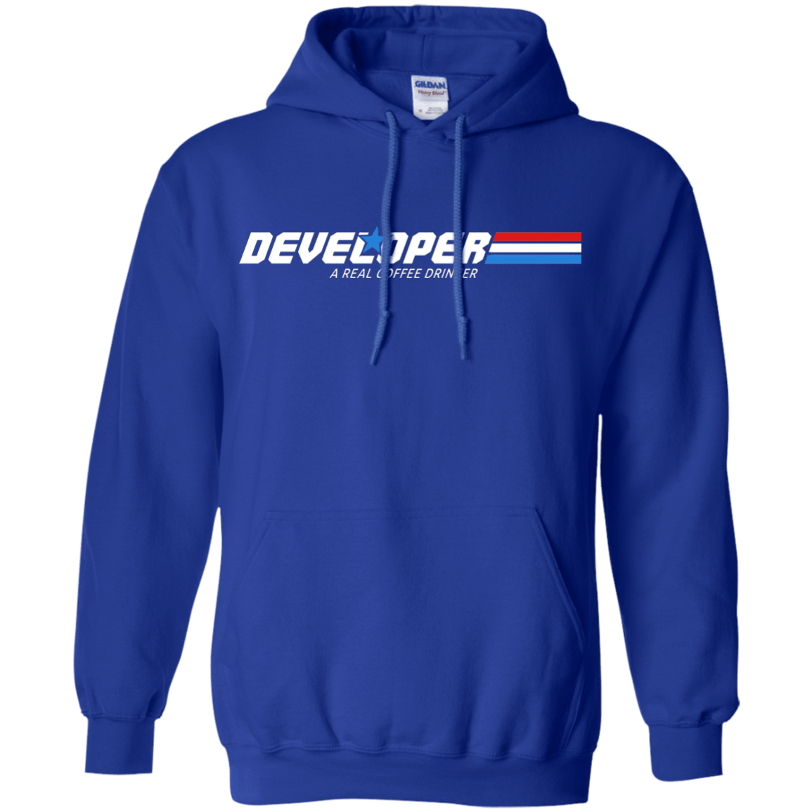 Sweatshirts Royal / Small Developer - A Real Coffee Drinker Pullover Hoodie