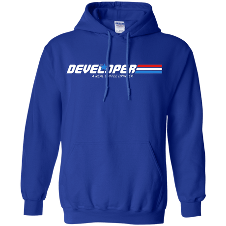 Sweatshirts Royal / Small Developer - A Real Coffee Drinker Pullover Hoodie