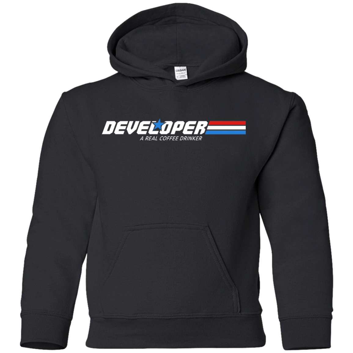 Sweatshirts Black / YS Developer - A Real Coffee Drinker Youth Hoodie