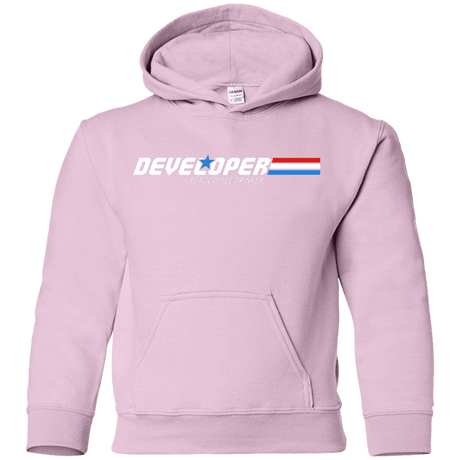 Sweatshirts Light Pink / YS Developer - A Real Coffee Drinker Youth Hoodie