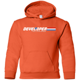 Sweatshirts Orange / YS Developer - A Real Coffee Drinker Youth Hoodie
