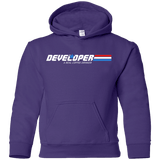 Sweatshirts Purple / YS Developer - A Real Coffee Drinker Youth Hoodie