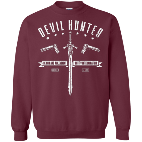 Sweatshirts Maroon / Small Devil hunter Crewneck Sweatshirt
