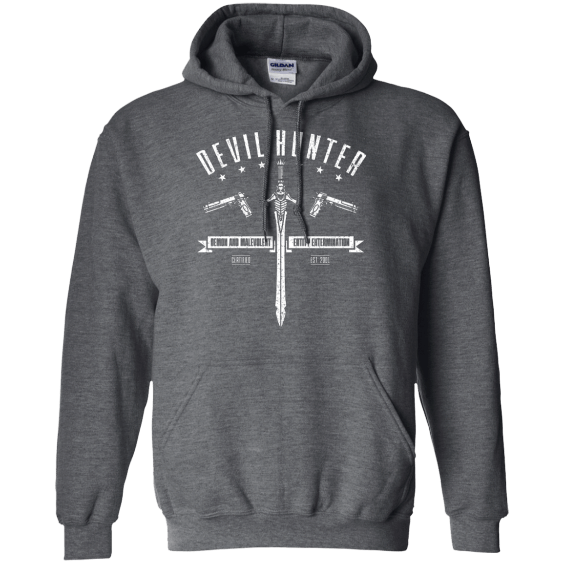 Sweatshirts Dark Heather / Small Devil hunter Pullover Hoodie