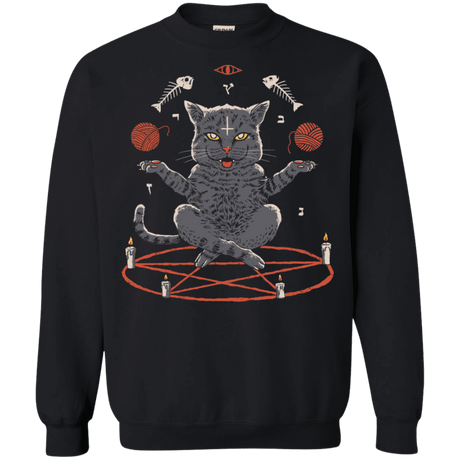 Sweatshirts Black / S Devious Cat Crewneck Sweatshirt