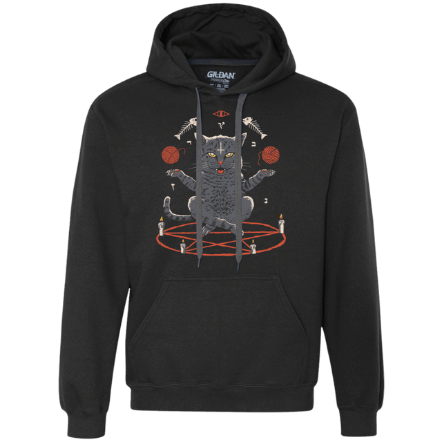 Sweatshirts Black / S Devious Cat Premium Fleece Hoodie