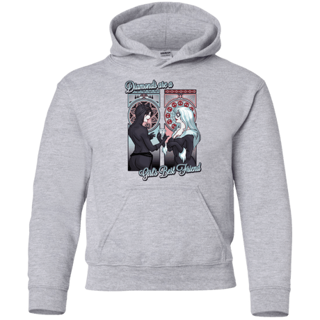 Sweatshirts Sport Grey / YS Diamonds are a Girl's Best Friend Youth Hoodie