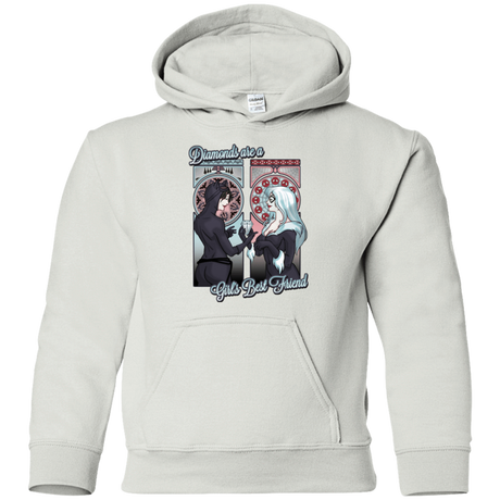 Sweatshirts White / YS Diamonds are a Girl's Best Friend Youth Hoodie