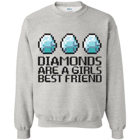 Sweatshirts Ash / Small Diamonds Are A Girls Best Friend Crewneck Sweatshirt