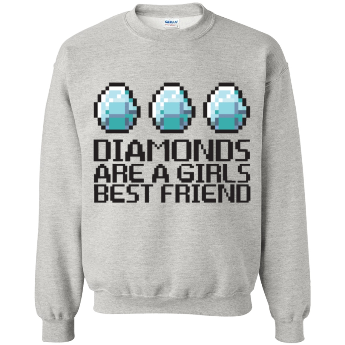 Sweatshirts Ash / Small Diamonds Are A Girls Best Friend Crewneck Sweatshirt