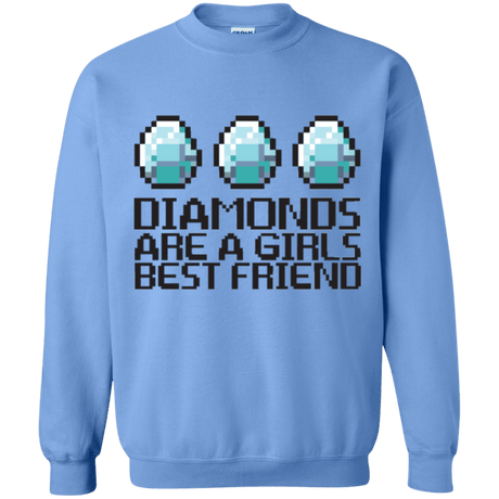 Sweatshirts Carolina Blue / Small Diamonds Are A Girls Best Friend Crewneck Sweatshirt