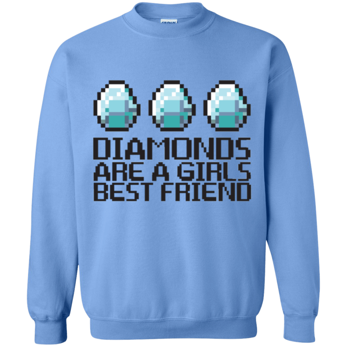 Sweatshirts Carolina Blue / Small Diamonds Are A Girls Best Friend Crewneck Sweatshirt
