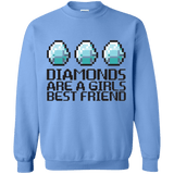 Sweatshirts Carolina Blue / Small Diamonds Are A Girls Best Friend Crewneck Sweatshirt