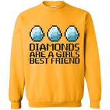 Sweatshirts Gold / Small Diamonds Are A Girls Best Friend Crewneck Sweatshirt