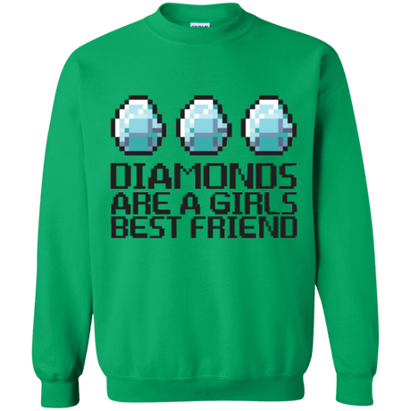 Sweatshirts Irish Green / Small Diamonds Are A Girls Best Friend Crewneck Sweatshirt