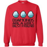 Sweatshirts Red / Small Diamonds Are A Girls Best Friend Crewneck Sweatshirt