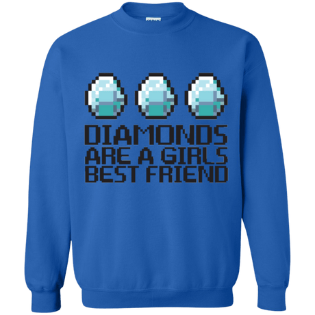 Sweatshirts Royal / Small Diamonds Are A Girls Best Friend Crewneck Sweatshirt