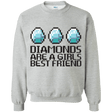 Sweatshirts Sport Grey / Small Diamonds Are A Girls Best Friend Crewneck Sweatshirt