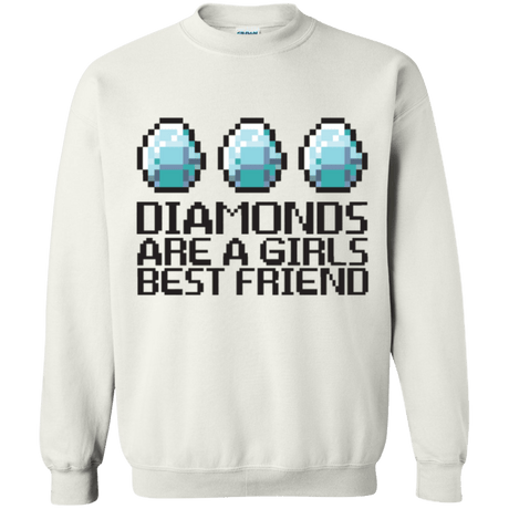 Sweatshirts White / Small Diamonds Are A Girls Best Friend Crewneck Sweatshirt