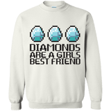 Sweatshirts White / Small Diamonds Are A Girls Best Friend Crewneck Sweatshirt
