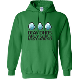 Sweatshirts Irish Green / Small Diamonds Are A Girls Best Friend Pullover Hoodie