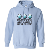Sweatshirts Light Blue / Small Diamonds Are A Girls Best Friend Pullover Hoodie