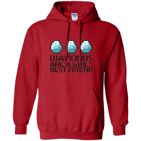 Sweatshirts Red / Small Diamonds Are A Girls Best Friend Pullover Hoodie