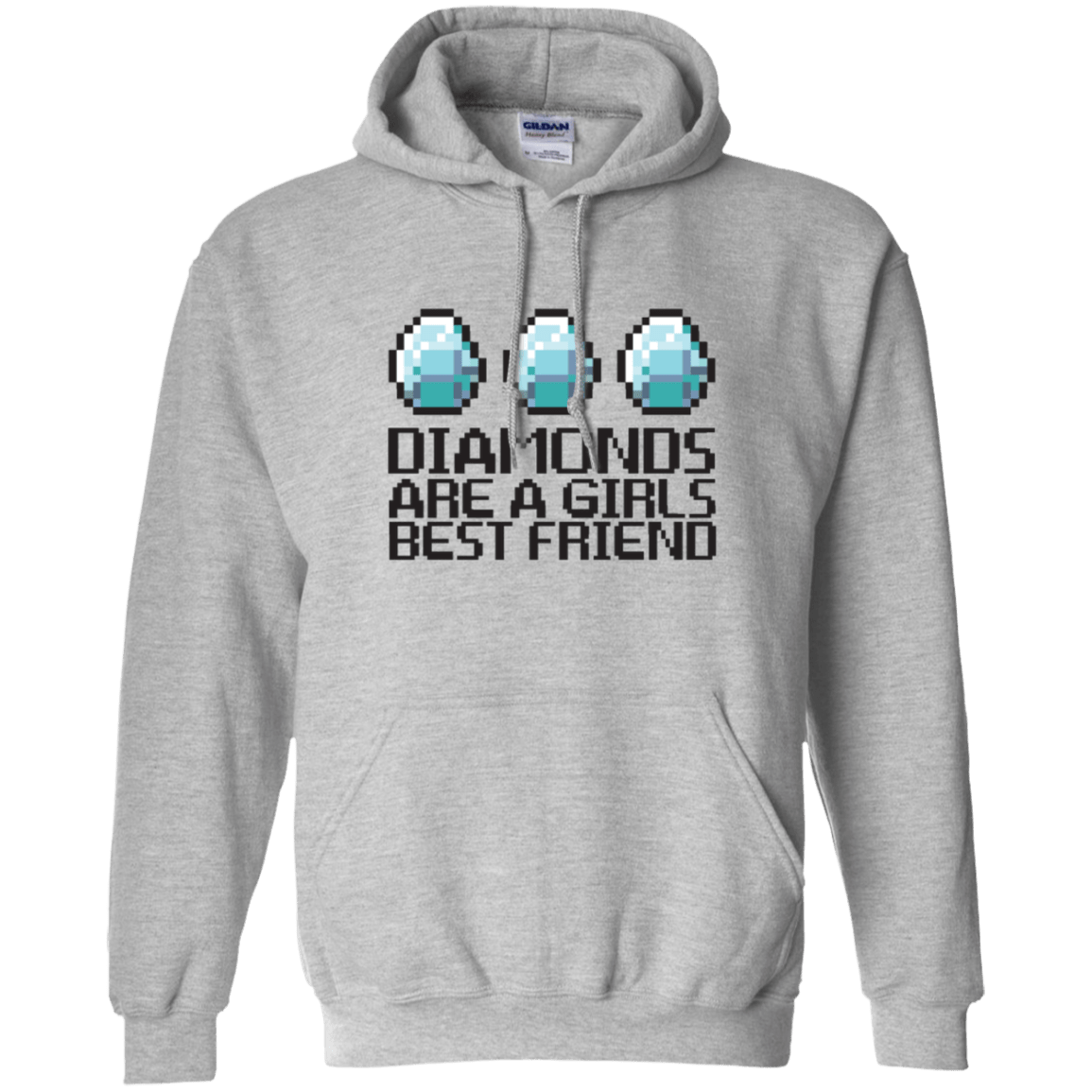Sweatshirts Sport Grey / Small Diamonds Are A Girls Best Friend Pullover Hoodie