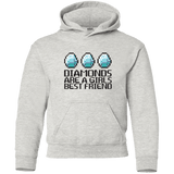 Sweatshirts Ash / YS Diamonds Are A Girls Best Friend Youth Hoodie