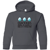 Sweatshirts Charcoal / YS Diamonds Are A Girls Best Friend Youth Hoodie