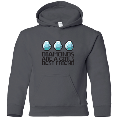 Sweatshirts Charcoal / YS Diamonds Are A Girls Best Friend Youth Hoodie