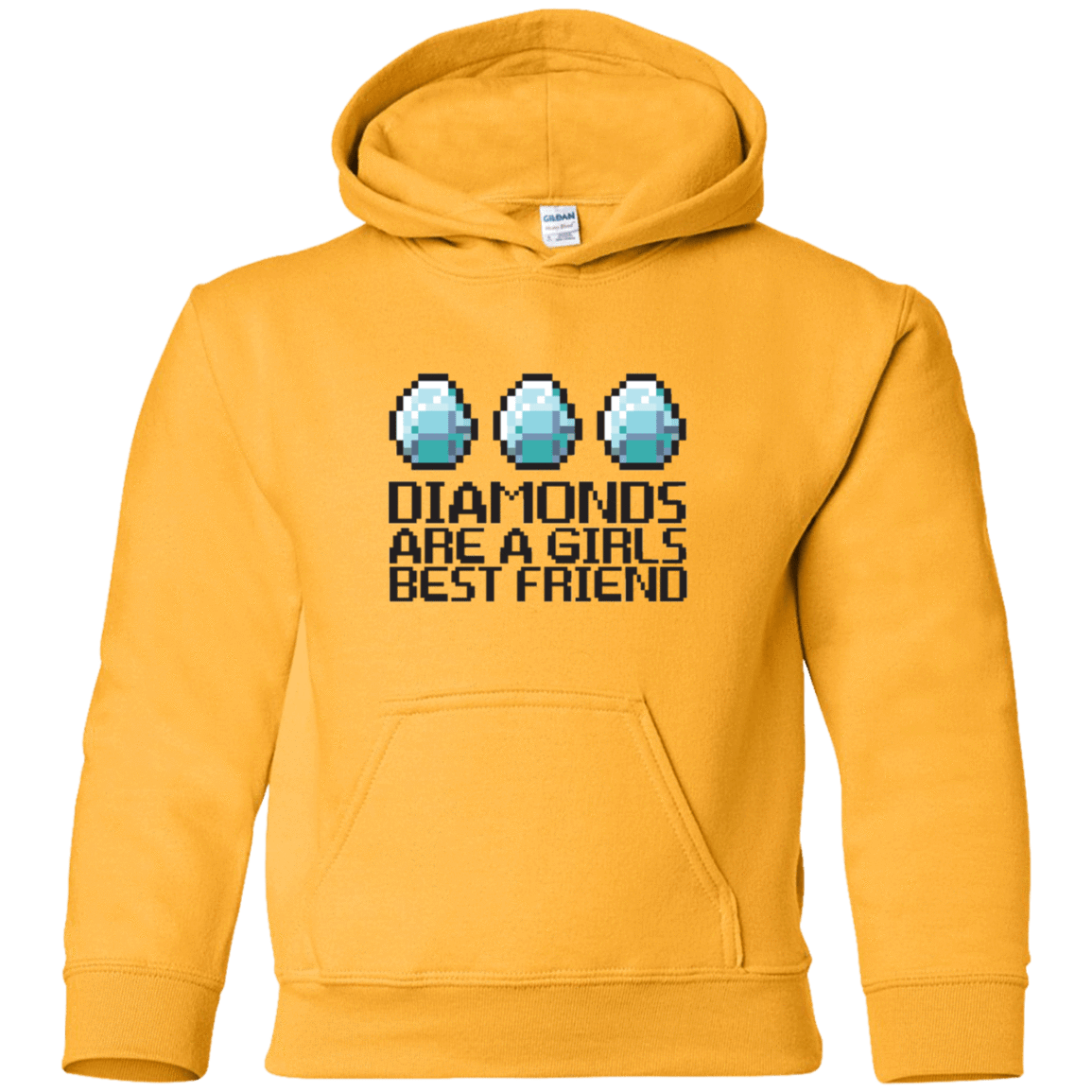 Sweatshirts Gold / YS Diamonds Are A Girls Best Friend Youth Hoodie